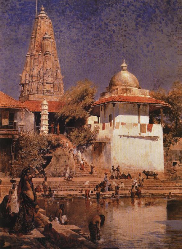 Edwin Lord Weeks The Temple and Tank of Walkeshwar at Bombay Spain oil painting art
